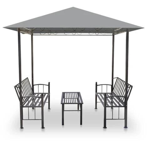 INLIFE Chapiteau De Jardin Avec Table Et Bancs 2,5x1,5x2,4m Anthracite - Anthracite 5 INLIFE Chapiteau De Jardin Avec Table Et Bancs 2,5x1,5x2,4m Anthracite - Anthracite – Image 3