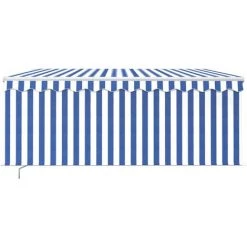 INLIFE Auvent Manuel Rétractable Et Store Et LED 3x2,5 M Bleu Et Blanc - Bleu 10 INLIFE Auvent Manuel Rétractable Et Store Et LED 3x2,5 M Bleu Et Blanc - Bleu -Pergola Soldes 59173112 4