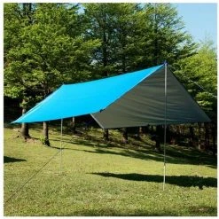 MEDIA WAVE STORE ® Tente De Camping Avec Pare-soleil 10745 Avec Piquets Et Tirants | Couleur: Bleu -Pergola Soldes 59189072 4