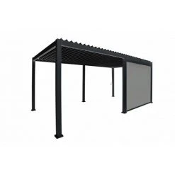 OMBREA Pergola Bioclimatique Ombréa® 3x3 ? Anthracite + 1 Store Latéral 3M Anthracite -Pergola Soldes 59315436 5