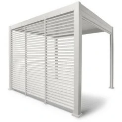 Chalet & Jardin Panneau Brise-vue Latéral à Ventelles 1 M Pour Pergola Bioclimatique OMBREA - Blanc