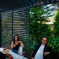 Chalet & Jardin Panneau Brise-vue Latéral à Ventelles 1 M Pour Pergola Bioclimatique OMBREA - Anthracite -Pergola Soldes 59411964 3