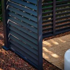 Chalet & Jardin Panneau Brise-vue Latéral à Ventelles 1 M Pour Pergola Bioclimatique OMBREA - Anthracite -Pergola Soldes 59411964 5