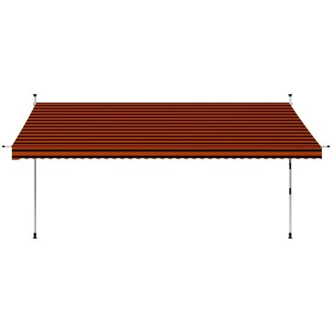 Topdeal Auvent Manuel Rétractable 400 Cm Orange Et Marron FF145840_FR 4 Topdeal Auvent Manuel Rétractable 400 Cm Orange Et Marron FF145840_FR – Image 2