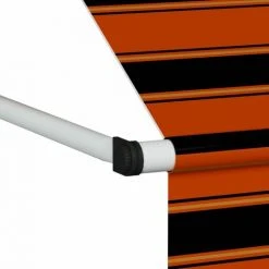 Topdeal Auvent Manuel Rétractable 400 Cm Orange Et Marron FF145840_FR 11 Topdeal Auvent Manuel Rétractable 400 Cm Orange Et Marron FF145840_FR -Pergola Soldes 59653033 5