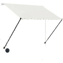 Topdeal Auvent Rétractable Avec LED 100x150 Cm Crème FF145921_FR -Pergola Soldes 59653225 4