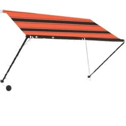 Topdeal Auvent Rétractable Avec LED 250x150 Cm Orange Et Marron FF145931_FR 10 Topdeal Auvent Rétractable Avec LED 250x150 Cm Orange Et Marron FF145931_FR -Pergola Soldes 59653392 4