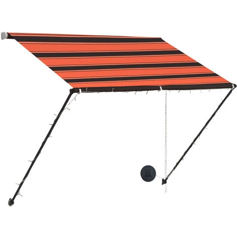 Topdeal Auvent Rétractable Avec LED 200x150 Cm Orange Et Marron FF145930_FR 6 Topdeal Auvent Rétractable Avec LED 200x150 Cm Orange Et Marron FF145930_FR – Image 4