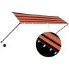 Topdeal Auvent Rétractable Avec LED 400x150 Cm Orange Et Marron FF145934_FR 2 Topdeal Auvent Rétractable Avec LED 400x150 Cm Orange Et Marron FF145934_FR -Pergola Soldes 59653648 1