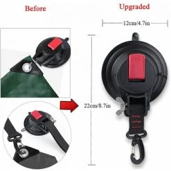 LTS FAFA Lot De 2 Ventouses D'ancrage De Voiture Robustes Avec Crochets Pour Auvents Latéraux De Voiture, Bateaux, Camping. -Pergola Soldes 59654716 3