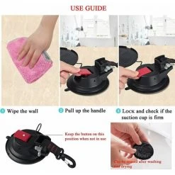 LTS FAFA Lot De 2 Ventouses D'ancrage De Voiture Robustes Avec Crochets Pour Auvents Latéraux De Voiture, Bateaux, Camping. -Pergola Soldes 59654716 4