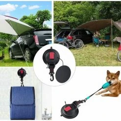 LTS FAFA Lot De 2 Ventouses D'ancrage De Voiture Robustes Avec Crochets Pour Auvents Latéraux De Voiture, Bateaux, Camping. -Pergola Soldes 59654716 5