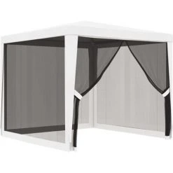 NOVA Tenone Pour Les Fêtes Avec 4 Murs Sur Le Filet Blanc Résistant Différentes Dimensions Tente De Réception 4 Parois Latérales En Maille 2,5x2,5 M Blanc -Pergola Soldes 59658650 5