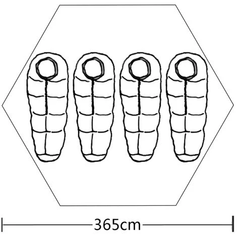 JN.SONGS Tente De Camping Pour 4 Personnes Avec Moustiquaire Pour Plein Air Voyage Randonnée - Multicolore 7 JN.SONGS Tente De Camping Pour 4 Personnes Avec Moustiquaire Pour Plein Air Voyage Randonnée - Multicolore – Image 5