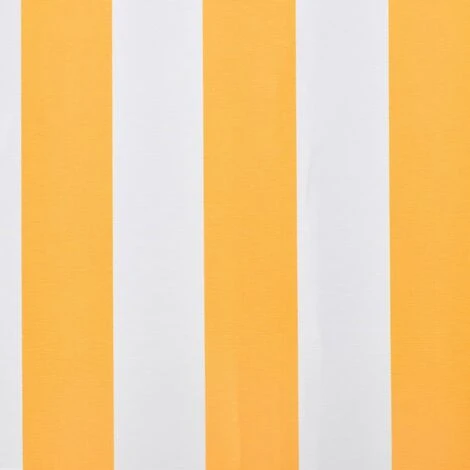 JN.SONGS Toile D'Auvent Imperméable UV Protection Voile D'Ombrage Pour Balcon Jardin Terrasse Jaune Blanc - 300x250 Cm 5 JN.SONGS Toile D'Auvent Imperméable UV Protection Voile D'Ombrage Pour Balcon Jardin Terrasse Jaune Blanc - 300x250 Cm – Image 3