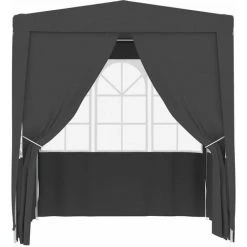INLIFE Tente De Réception Et Parois Latérales 2x2 M Anthracite 90 G/m² 9 INLIFE Tente De Réception Et Parois Latérales 2x2 M Anthracite 90 G/m² -Pergola Soldes 59848235 3