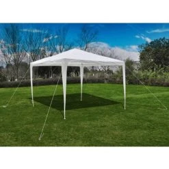 INLIFE Tonnelle Pavillon De Jardin Blanc 3x3m -Pergola Soldes 59848386 5