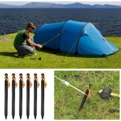 GALOZZOIT Piquets De Tente 12 Pièces, Piquets En Métal De 18 Cm, Piquets De Terre Pour Tentes, Piquets De Tente En Aluminium Pour Sols Durs, Piquets De Tente Noirs, Piquets De Sable Pour Le Camping 11 GALOZZOIT Piquets De Tente 12 Pièces, Piquets En Métal De 18 Cm, Piquets De Terre Pour Tentes, Piquets De Tente En Aluminium Pour Sols Durs, Piquets De Tente Noirs, Piquets De Sable Pour Le Camping -Pergola Soldes 59853906 5