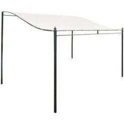 BAICCCF Toile De Toit De Rechange Pour Pavillon Tonnelle - 300D Toile Imperméable Tente Auvent Haut Toit Soleil Tente Tissu Extérieur Housse | Étanche/Résistant À La Déchirure | 3mx2.6m (sans Support)