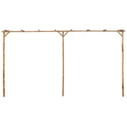 VidaXL Pergola Bambou 385 X 40 X 205 Cm - Brun -Pergola Soldes 5991162 2