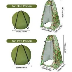 TANCYCO Tente Pop Up Tente Pliante Instantanée Avec Sac De Transport Douche D'intimité Extérieure Bain De Douche Dressing Pour Camping Sur La Plage,Orange,1 Personne -Pergola Soldes 59952985 5