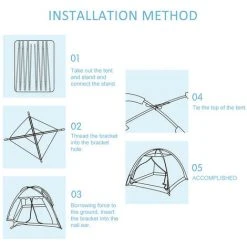 TANCYCO Tente De Maison De Jeu Pour Enfants Tente De Jeu Amusante Pliante Tente De Terrain De Jeu Pour Enfants Décoration De Lit De Maison De Jeu Intérieure Et Extérieure Petite Chambre Pour Camping, Plage, Arrière-cour,Tricolore, -Pergola Soldes 59953000 5