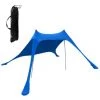 TANCYCO Abri De Soleil Pour Tente De Plage Avec Sacs De Sable Pour Camping, Pêche, Randonnée, Parc De Plage,Bleu -Pergola Soldes 59953393 1
