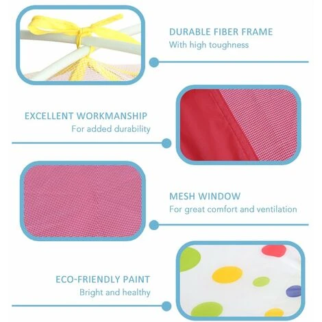 TANCYCO Tente De Maison De Jeu Pour Enfants Tente De Jeu Amusante Pliante Tente De Terrain De Jeu Pour Enfants Décoration De Lit De Maison De Jeu Intérieure Et Extérieure Petite Chambre Pour Camping, Plage, Arrière-cour,Bleu, 6 TANCYCO Tente De Maison De Jeu Pour Enfants Tente De Jeu Amusante Pliante Tente De Terrain De Jeu Pour Enfants Décoration De Lit De Maison De Jeu Intérieure Et Extérieure Petite Chambre Pour Camping, Plage, Arrière-cour,Bleu, – Image 4