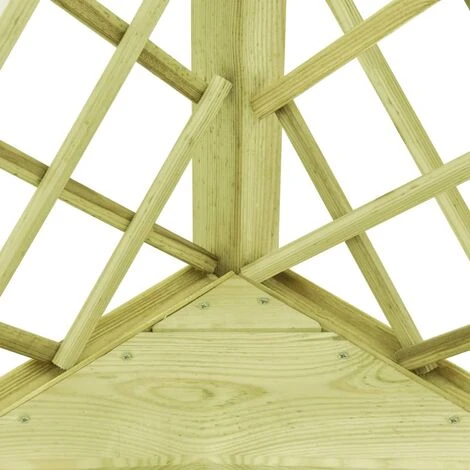 NOVA Pergola D'angle Et Siège 130x130x197 Cm En Pin Imprégné 6 NOVA Pergola D'angle Et Siège 130x130x197 Cm En Pin Imprégné – Image 4