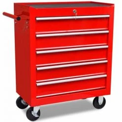 NOVA Carrier De Porte Avec 5 Tiroirs Et Roues Pour Garage Différentes Couleurs Couleur : ROUGE -Pergola Soldes 59982434 4