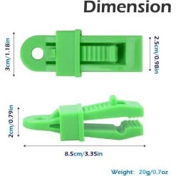 MINKUROW Clips De Tente Clips De Bâche Pince De Tente Avec œillet Clips Fixation Pour Tente Bâche Camping En Plein Air(vert) -Pergola Soldes 60016000 2