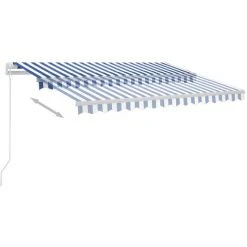 Topdeal Auvent Manuel Rétractable Avec LED 300x250 Cm Bleu Et Blanc FF3069501_FR 10 Topdeal Auvent Manuel Rétractable Avec LED 300x250 Cm Bleu Et Blanc FF3069501_FR -Pergola Soldes 60046641 4
