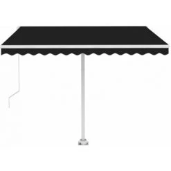 Topdeal Auvent Manuel Rétractable Sur Pied 300x250 Cm Anthracite FF3069499_FR -Pergola Soldes 60046643 5