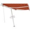 Topdeal Auvent Automatique Sur Pied 350x250 Cm Orange/marron FF3069530_FR -Pergola Soldes 60046649 1