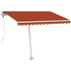 Topdeal Auvent Automatique Sur Pied 350x250 Cm Orange/marron FF3069530_FR -Pergola Soldes 60046649 4