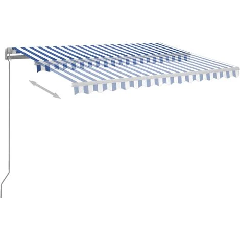 Topdeal Auvent Rétractable Automatique Et Poteaux 3,5x2,5 M Bleu Blanc FF3069926_FR 7 Topdeal Auvent Rétractable Automatique Et Poteaux 3,5x2,5 M Bleu Blanc FF3069926_FR – Image 5
