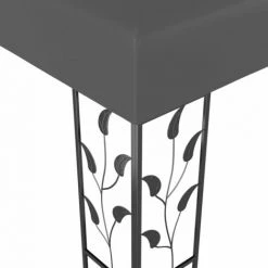 Topdeal Tonnelle Avec Double Toit Et Lumières LED 3x4 M Anthracite FF3070299_FR 11 Topdeal Tonnelle Avec Double Toit Et Lumières LED 3x4 M Anthracite FF3070299_FR -Pergola Soldes 60046740 5