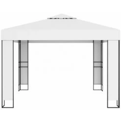 Topdeal Tonnelle Avec Double Toit Et Lumières LED 3x3 M Blanc FF3070302_FR 9 Topdeal Tonnelle Avec Double Toit Et Lumières LED 3x3 M Blanc FF3070302_FR -Pergola Soldes 60046745 3