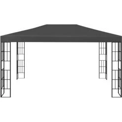 Topdeal Tonnelle Avec Guirlande Lumineuse à LED 3x4 M Anthracite FF3070323_FR 10 Topdeal Tonnelle Avec Guirlande Lumineuse à LED 3x4 M Anthracite FF3070323_FR -Pergola Soldes 60046756 4