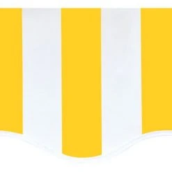 Topdeal Tissu De Remplacement Pour Auvent Jaune Et Blanc 5x3,5 M FF311942_FR -Pergola Soldes 60047489 5