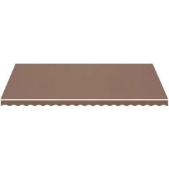 Topdeal Tissu De Remplacement Pour Auvent Marron 5x3 M FF311981_FR -Pergola Soldes 60047507 3