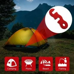 STARLIGHT 30pcs Ajusteur De Haubans En Aluminium Ultraléger Pour Tente De Randonnée Rouge,STAR.L -Pergola Soldes 60066610 5
