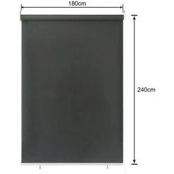 EINFEBEN Paravent Extérieur Rétractable 180x240cm Gris Anthracite Store Vertical,pour Balcon Et Terrasse, Pare-soleil, Brise-vu. -Pergola Soldes 60067403 2