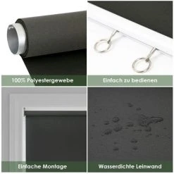 EINFEBEN Paravent Extérieur Rétractable 180x240cm Gris Anthracite Store Vertical,pour Balcon Et Terrasse, Pare-soleil, Brise-vu. -Pergola Soldes 60067403 3