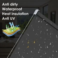 EINFEBEN Paravent Extérieur Rétractable 180x240cm Gris Anthracite Store Vertical,pour Balcon Et Terrasse, Pare-soleil, Brise-vu. -Pergola Soldes 60067403 4