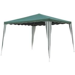 7HOUSE Gazebo Cenor Métallique Avec Vert / Blanc Drôle / Blanc 295x295x245cm 7hème