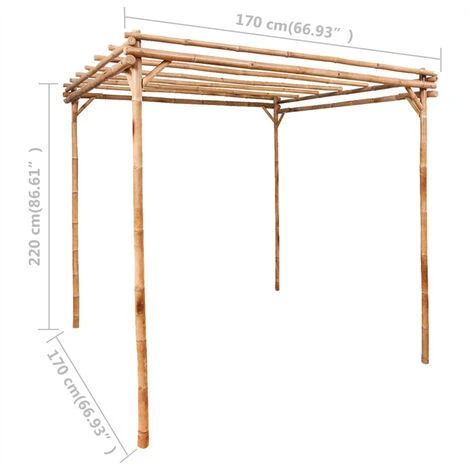 FIMEI Pergola Bambou 170x170x220 Cm 6 FIMEI Pergola Bambou 170x170x220 Cm – Image 4