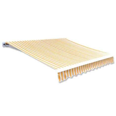 FIMEI Tissu D'auvent Jaune Tournesol/blanc 4x3 M (cadre Non Inclus) 4 FIMEI Tissu D'auvent Jaune Tournesol/blanc 4x3 M (cadre Non Inclus) – Image 2