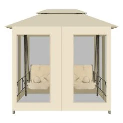 FIMEI Belvédère Convertible En Balancelle Blanc Crème 9 FIMEI Belvédère Convertible En Balancelle Blanc Crème -Pergola Soldes 60100252 3