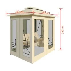 FIMEI Belvédère Convertible En Balancelle Blanc Crème 10 FIMEI Belvédère Convertible En Balancelle Blanc Crème -Pergola Soldes 60100252 4
